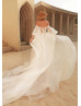 Strapless Beaded Sequined Lace Organza Gorgeous Wedding Dress
